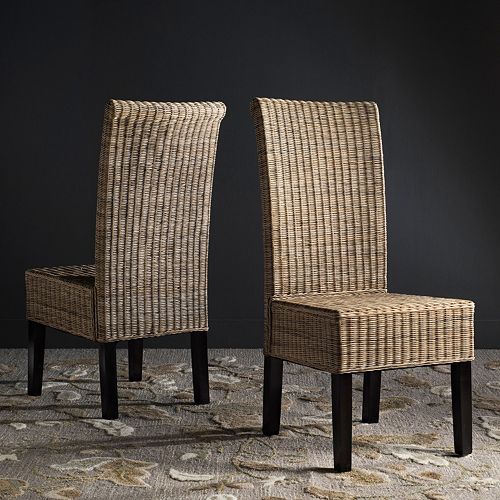 Safavieh Arjun Wicker Dining Chair 2-piece Set