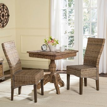 Safavieh Ozias Wicker Dining Chair 2 pc Set