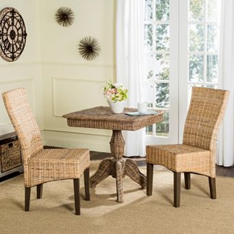 Safavieh Ozias Wicker Dining Chair 2 pc Set