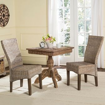 Safavieh Ozias Wicker Dining Chair 2 pc Set