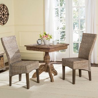 Safavieh Ozias Wicker Dining Chair 2 pc Set
