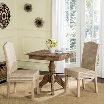 Safavieh Odette Wicker Dining Chair 2 pc Set