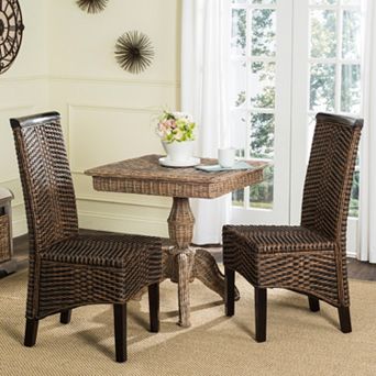 Safavieh Ilya Wicker Dining Chair 2 pc Set