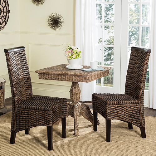 Safavieh Ilya Wicker Dining Chair 2piece Set