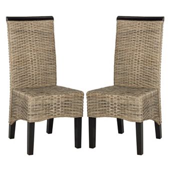 Safavieh Ilya Wicker Dining Chair 2 pc Set