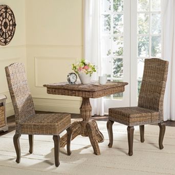 Safavieh Milos Wicker Dining Chair 2 pc Set