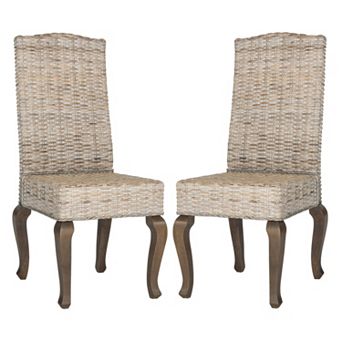 Safavieh Milos Wicker Dining Chair 2 pc Set
