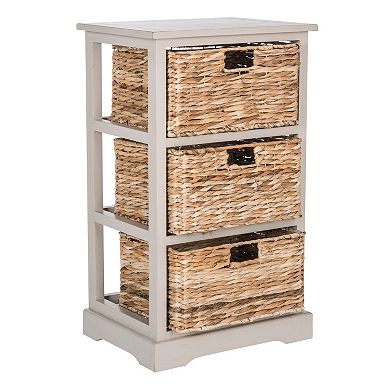 Safavieh Halle Wicker Basket Storage End Table