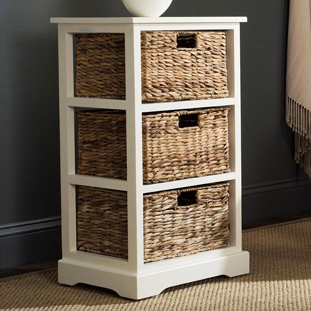 Wicker Basket Storage Cabinets