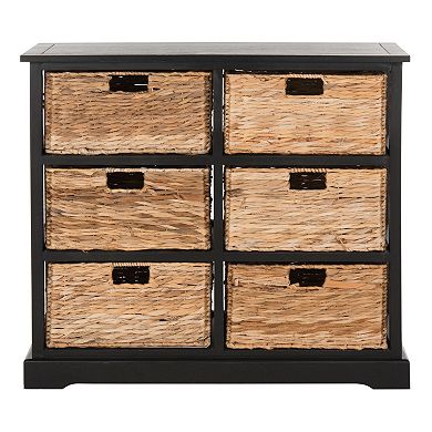 Safavieh Keenan Wicker Basket Storage Cabinet