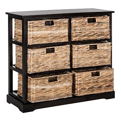 Safavieh Keenan Wicker Basket Storage Cabinet