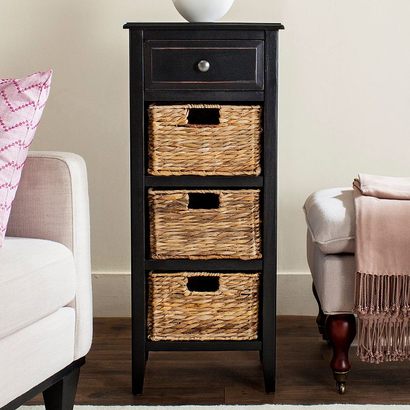 Safavieh Michaela Drawer End Table, Black End Tables