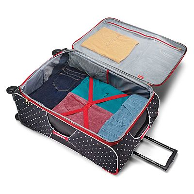 Disney's Minnie Mouse Red Bow & Faces Spinner Luggage by