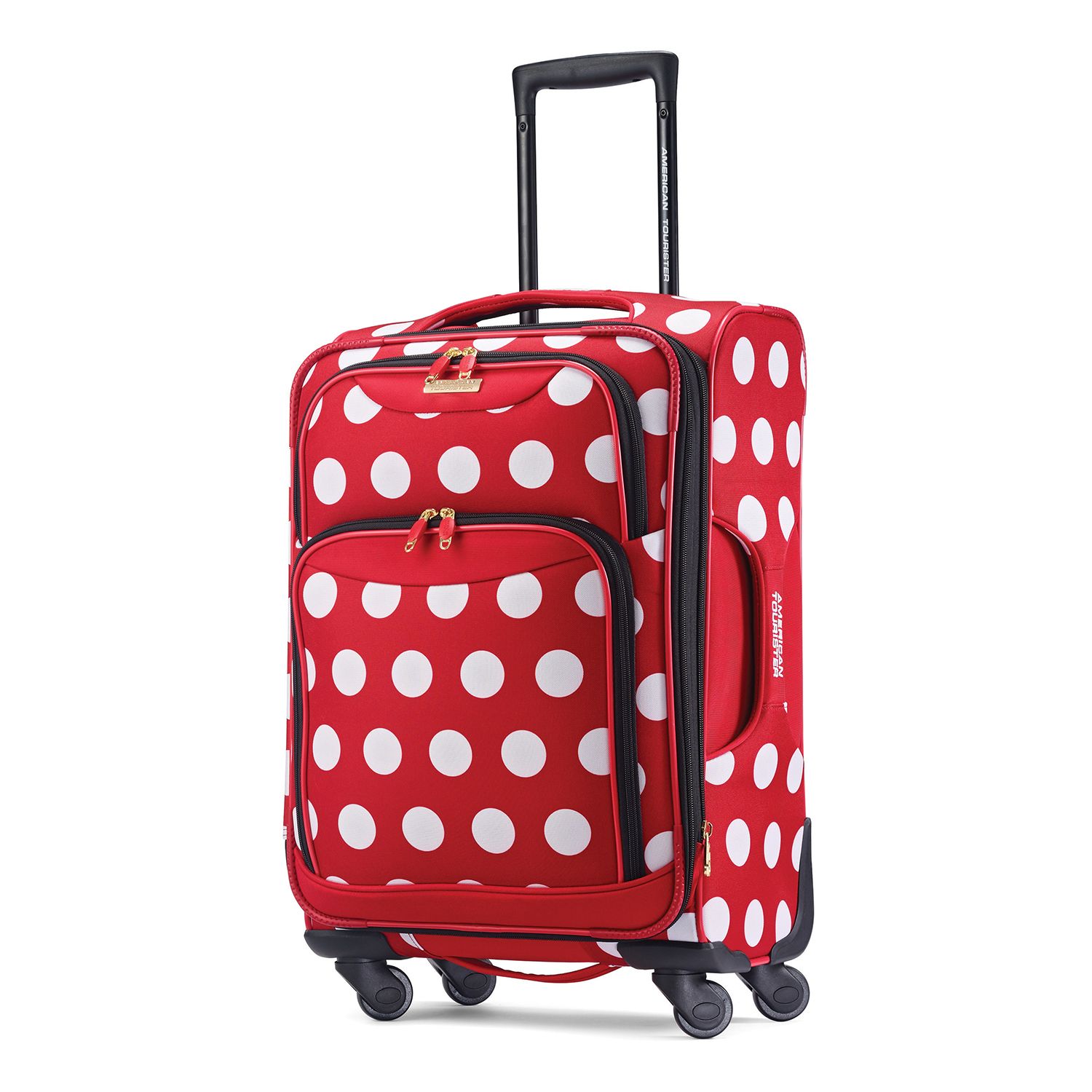 polka dot luggage