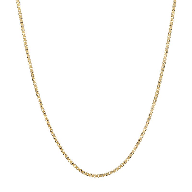 Everlasting Gold 14k Gold Box Chain Necklace, Womens, Size: 20