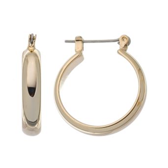 Napier® Gold-Tone Domed Hoop Earrings - 7/8-in.