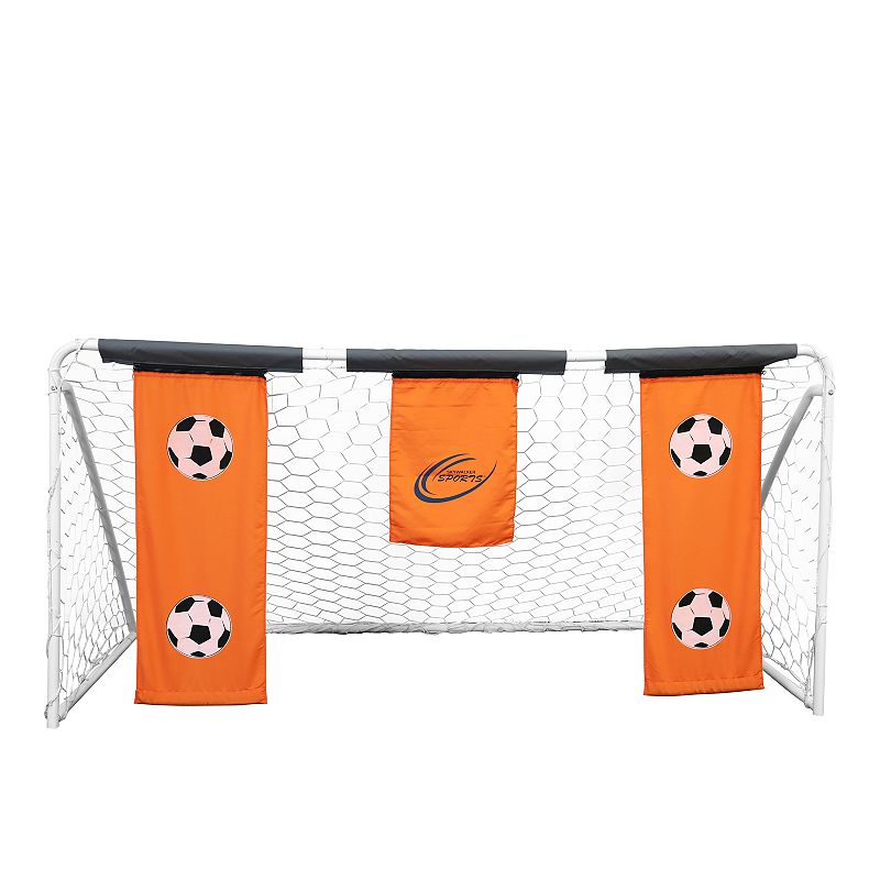 Skywalker Sports 9-ft. x 5-ft. Soccer Goal with Practice Banners, Orange