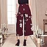 LC Lauren Conrad Runway Collection Floral Crop Wide-Leg Pants - Women's