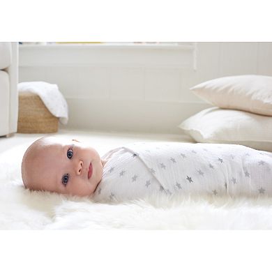 aden by aden + anais SwaddlePlus 4-pk. Baby Neutral Muslin Blankets
