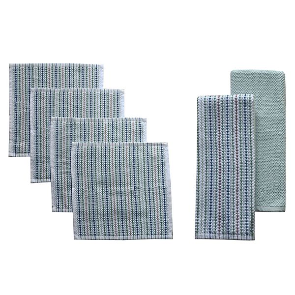 Food Network™ Awning Stripe Kitchen Towel & Dishcloth 6-pk.