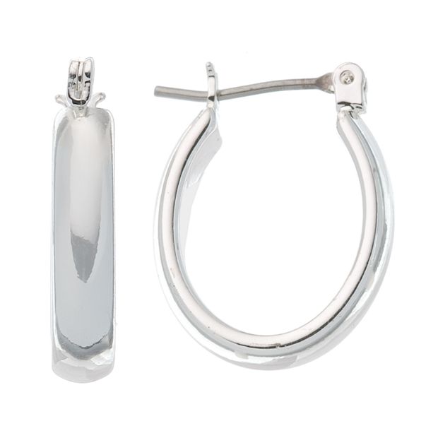 Kohls silver on sale hoop earrings