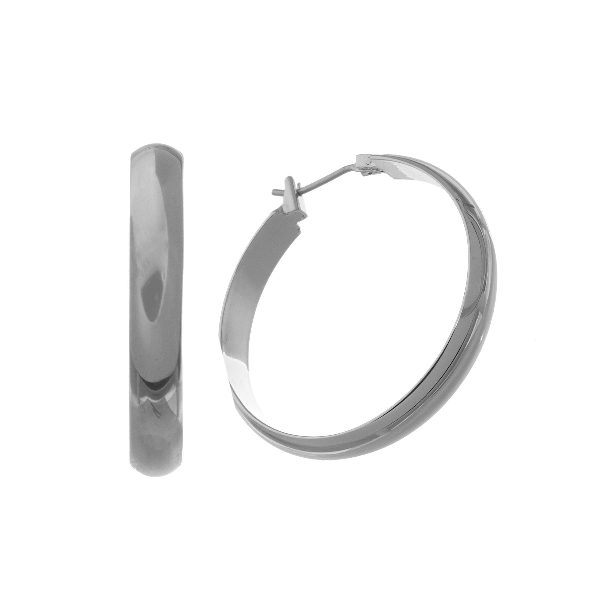 Napier Hoop Earrings, Womens, Silver Tone