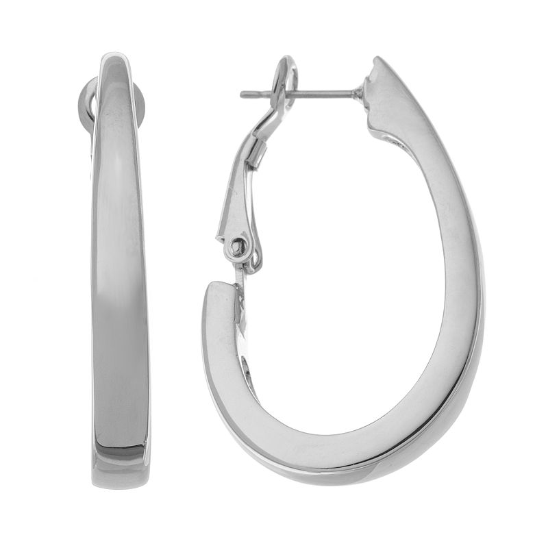 Napier Large Oval Hoop Earrings One Size