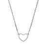 LC Lauren Conrad Silver Tone Heart Necklace