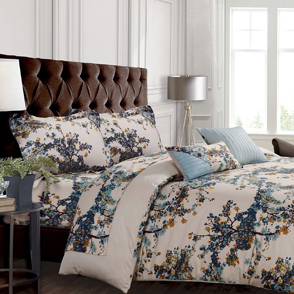 This beautiful pieced, pleated and embroidered bedding set comes with coordinating accent pillows. kohl s