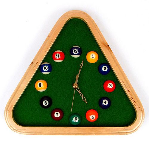 Pool Rack Wall Clock