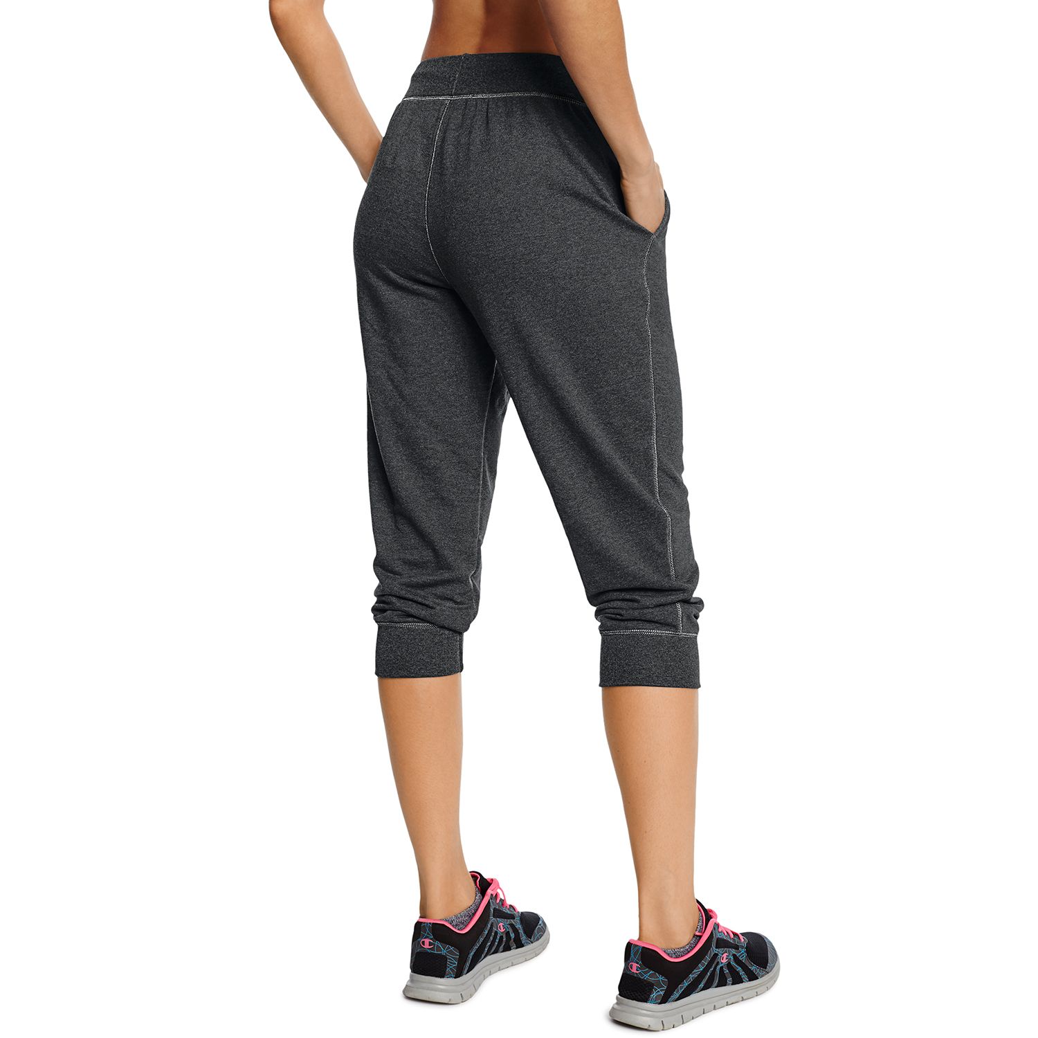 champion women's french terry jogger capri