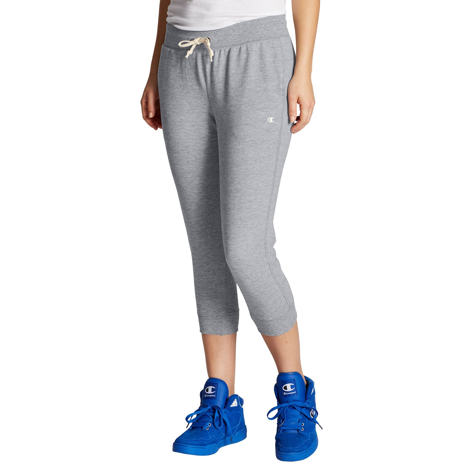 champion women's french terry jogger capri