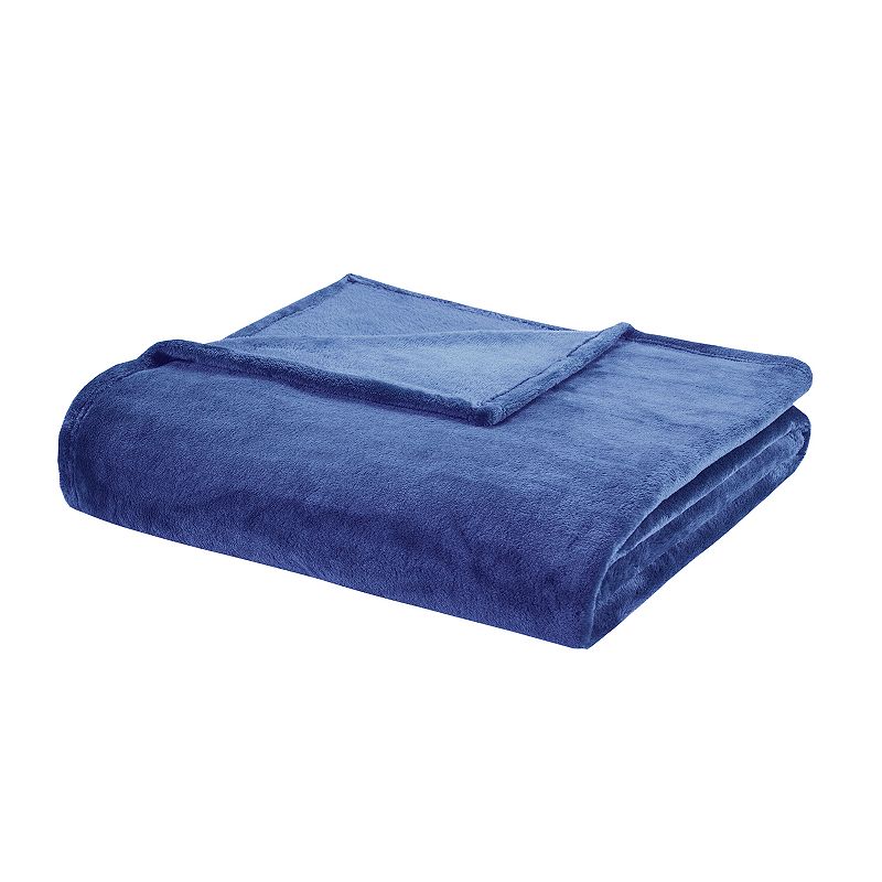 Intelligent Design Microlight Plush Oversized Blanket, Blue, Twin