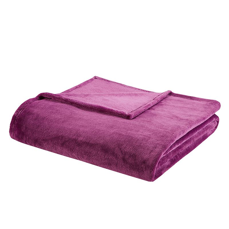 Intelligent Design Microlight Plush Oversized Blanket, Purple, King