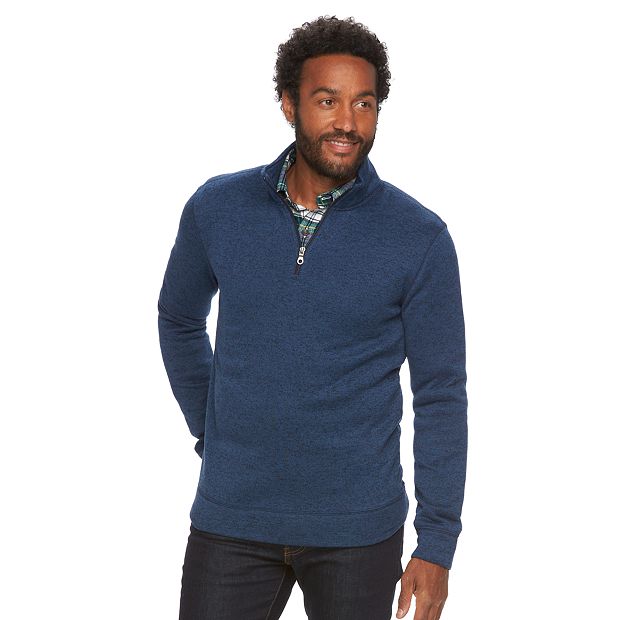 Men s Croft Barrow Marl Quarter Zip Sweater