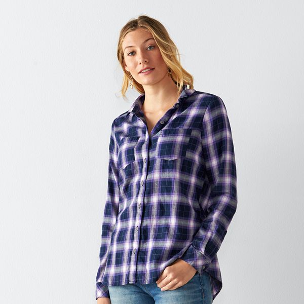 Women's Sonoma Goods For Life® Plaid Flannel Shirt