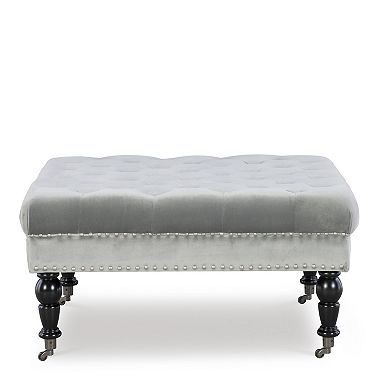 Linon Isabelle Square Tufted Ottoman
