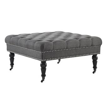 Linon Isabelle Square Tufted Ottoman