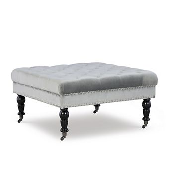 Linon Isabelle Square Tufted Ottoman