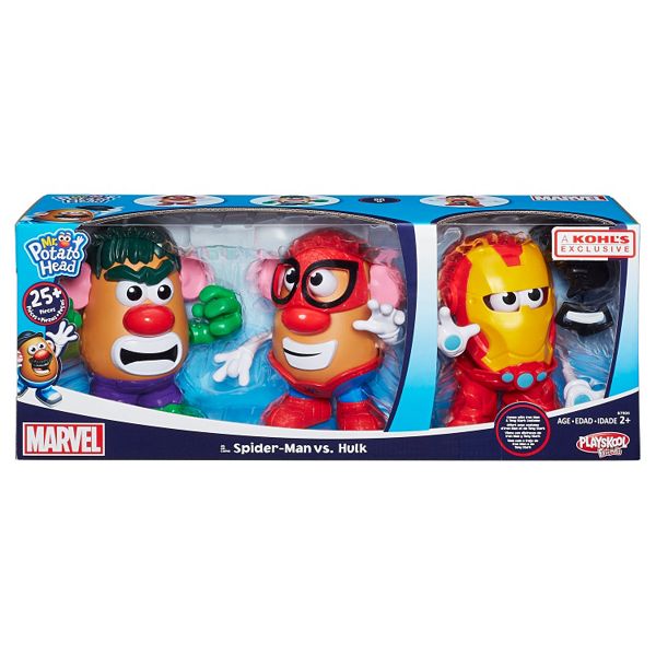 Mr Potato Head Marvel Spider Man Vs Hulk Playset By Playskool - roblox id ironman head