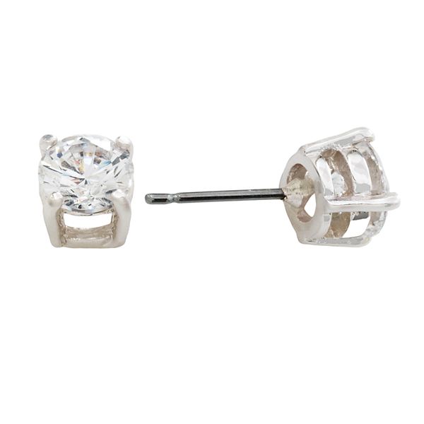 Napier® Silver Tone Cubic Zirconia Stud Earrings
