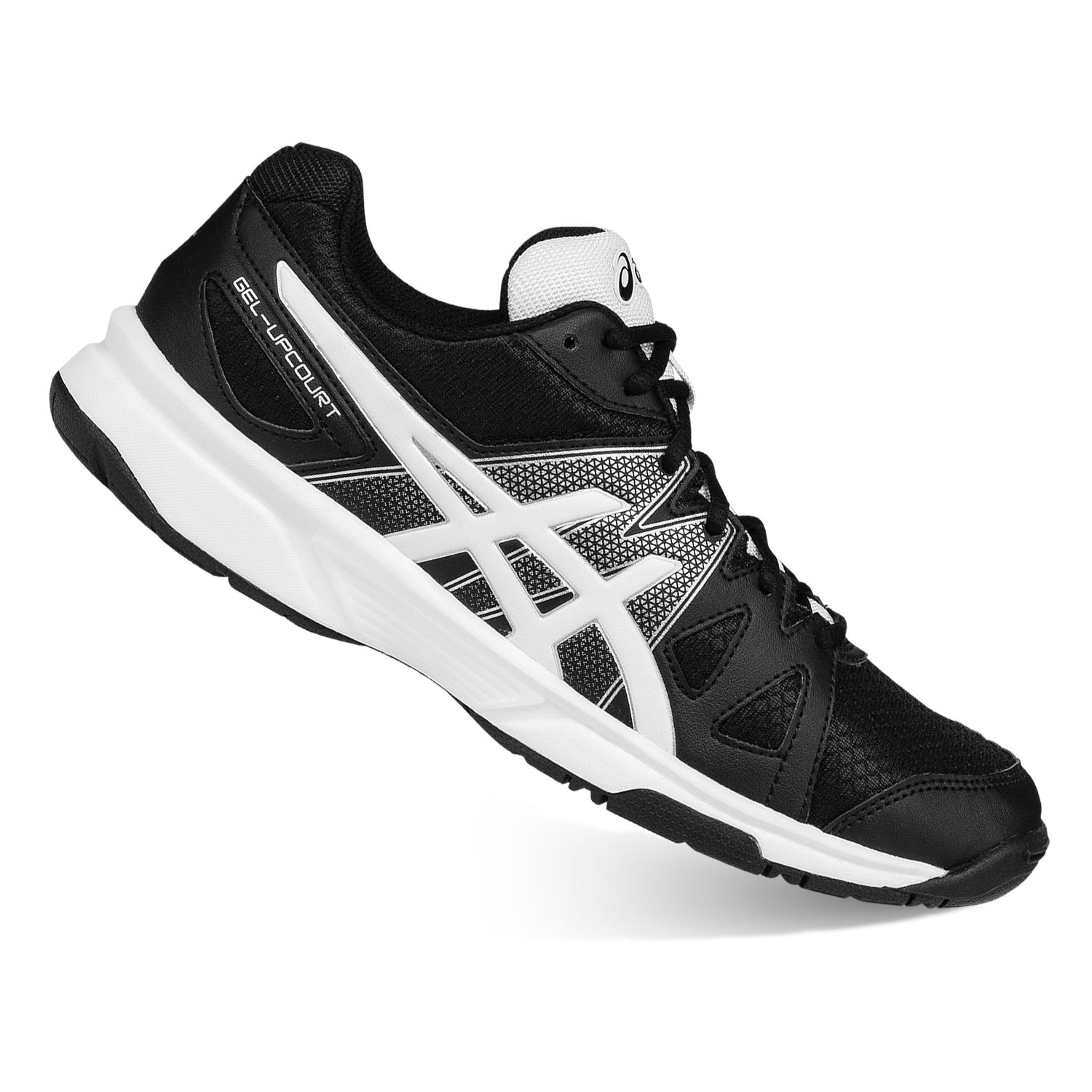 asics black and white volleyball shoes