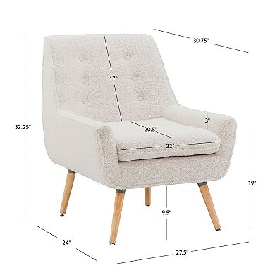 Linon Linon Trelis Chair, Sherpa
