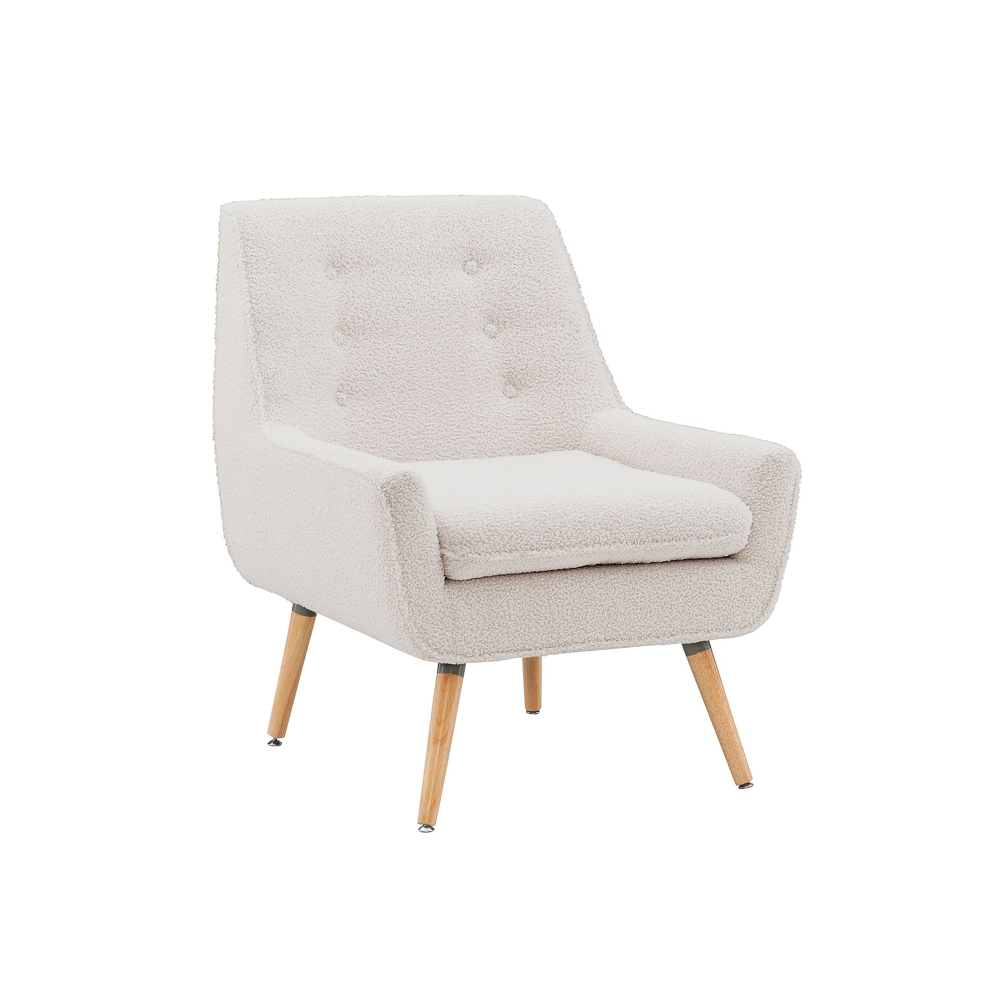 Linon Trellis Accent Chair, Natural Sherpa