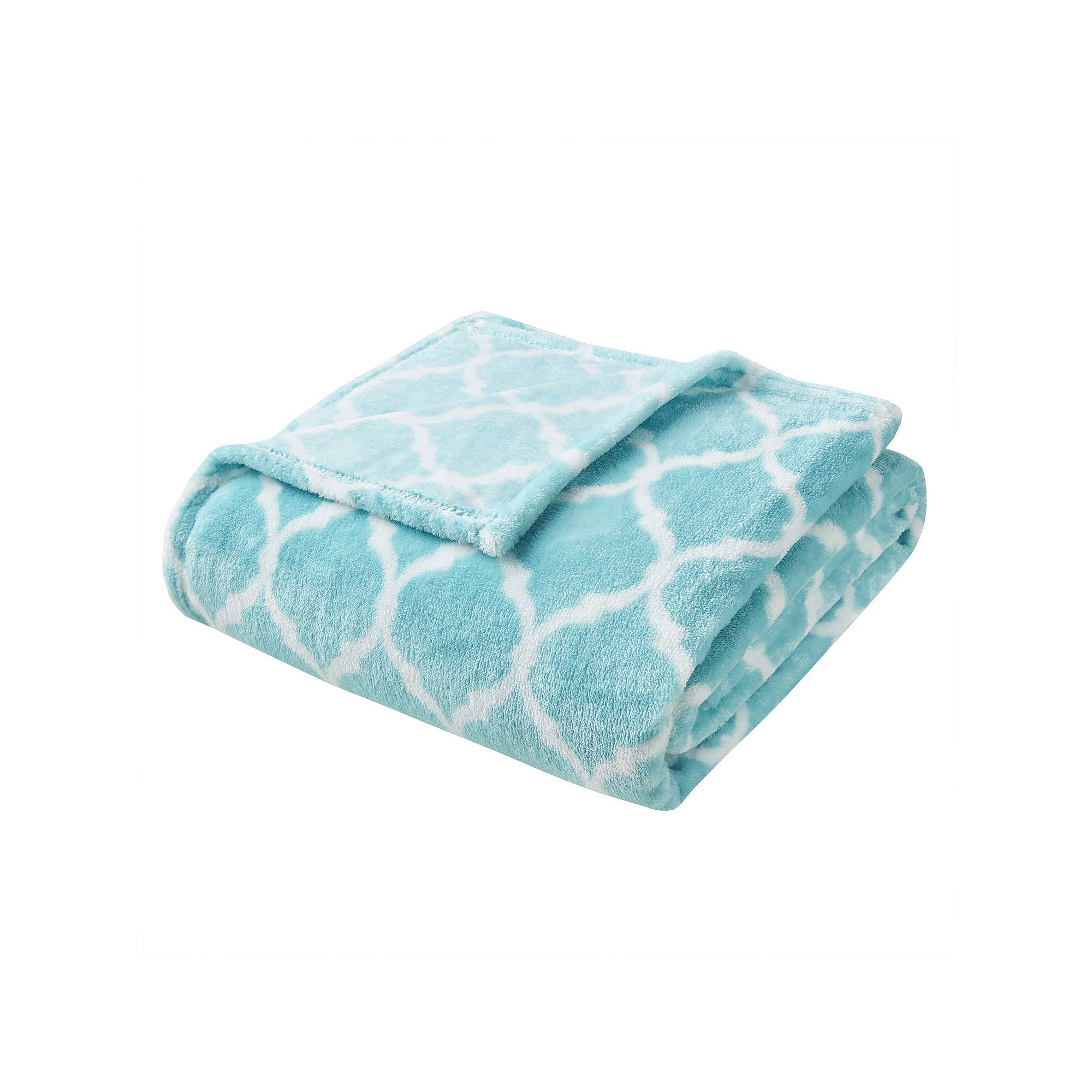 Madison Park Ogee Oversized Throw Blanket, Blue