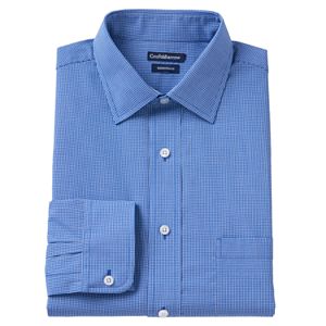 Big & Tall Croft & Barrow® Slim-Fit Checked Broadcloth Dress Shirt