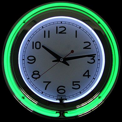 Double Ring Neon Wall Clock 
