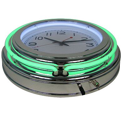 Double Ring Neon Wall Clock 