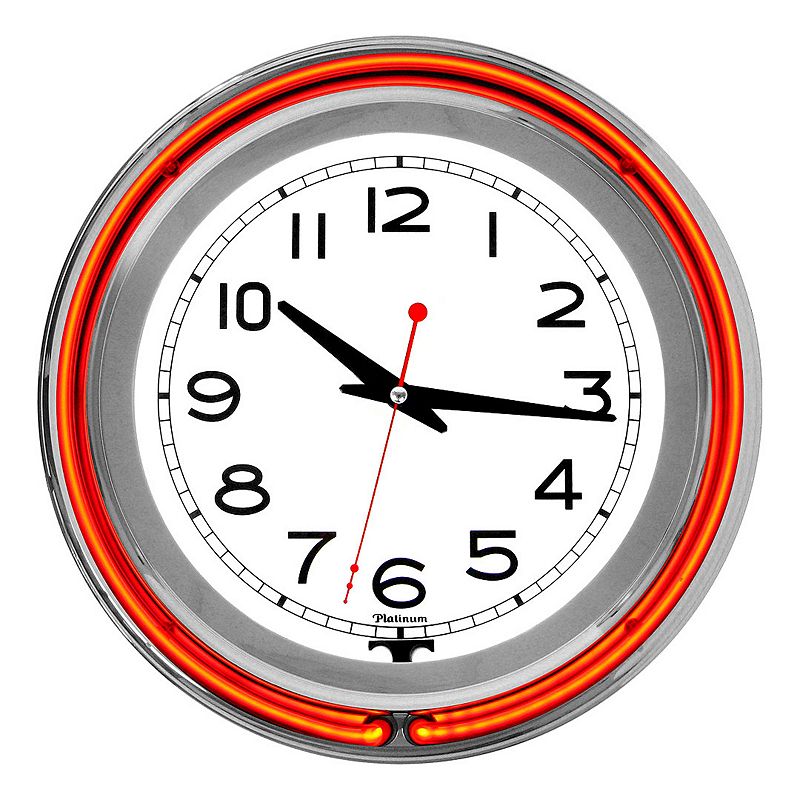 73412928 Double Ring Neon Wall Clock, Orange sku 73412928