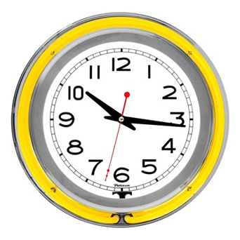 Trademark Fine Art Double Ring Neon Wall Clock